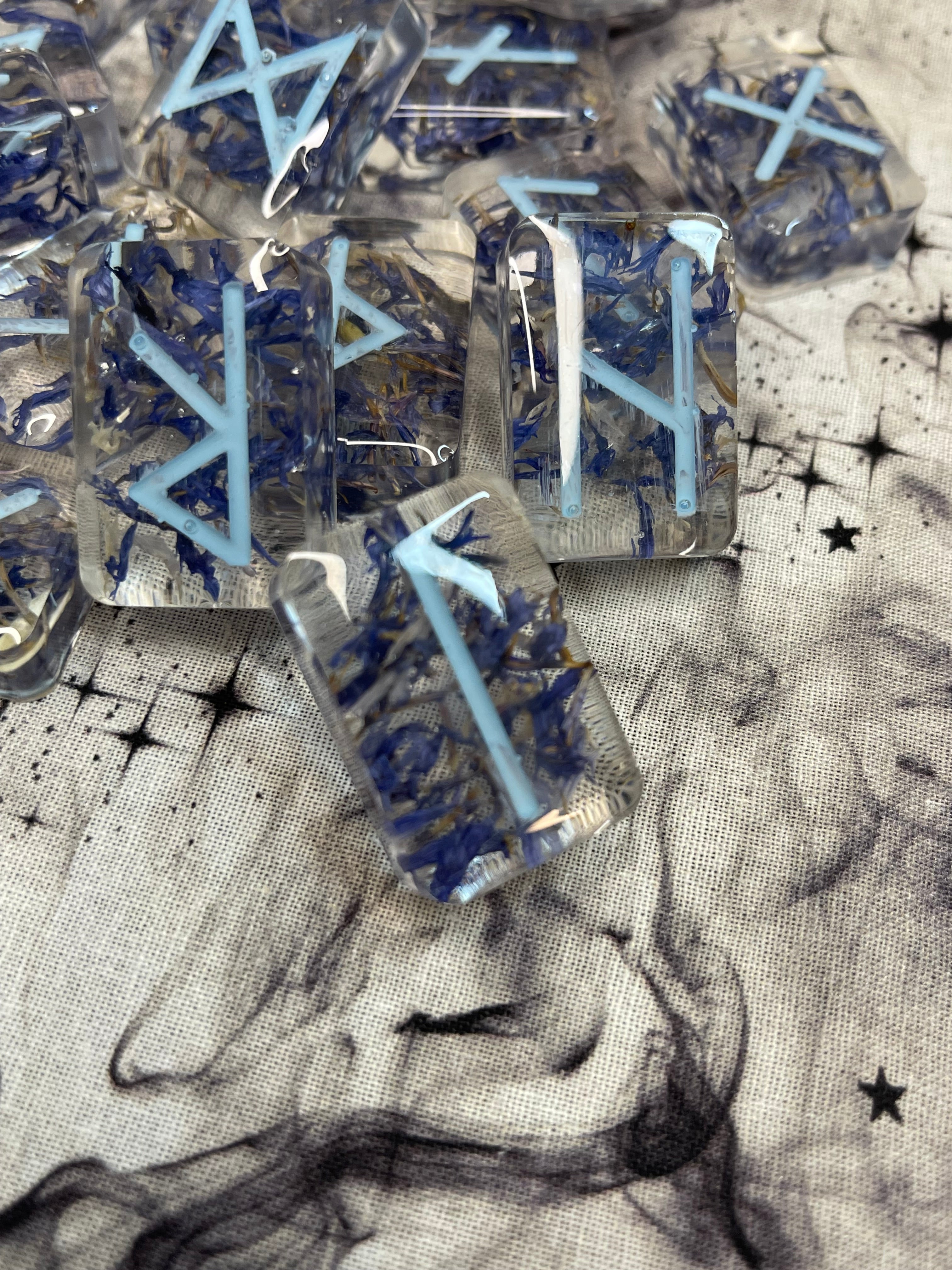 Elder Futhark Runes - Dried Flowers