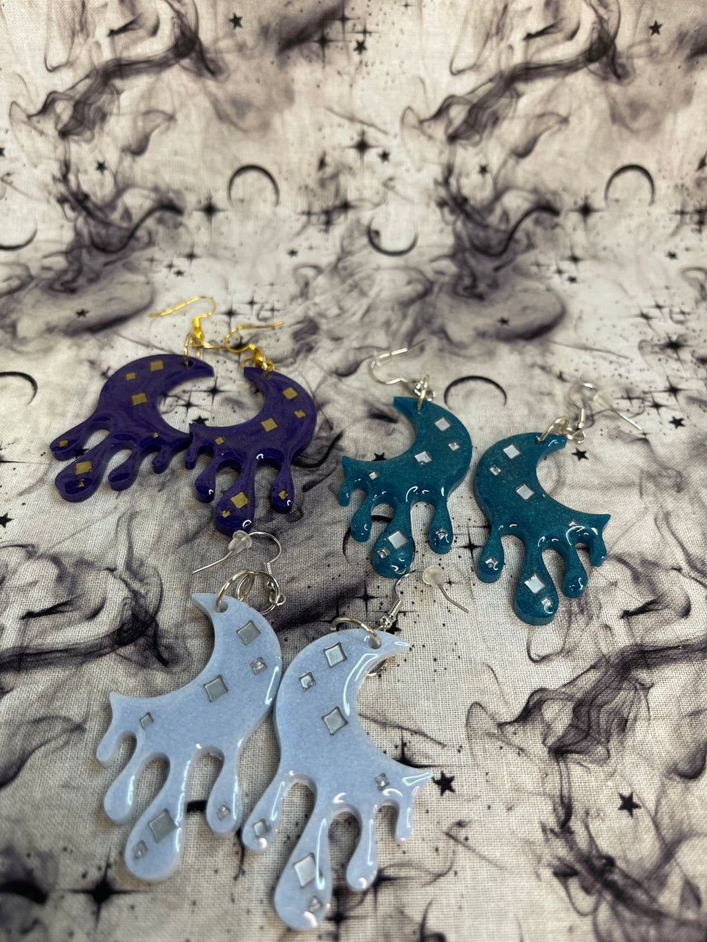 Dripping Half Moon Earrings