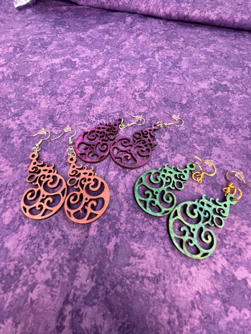 Swirl Wooden Earrings