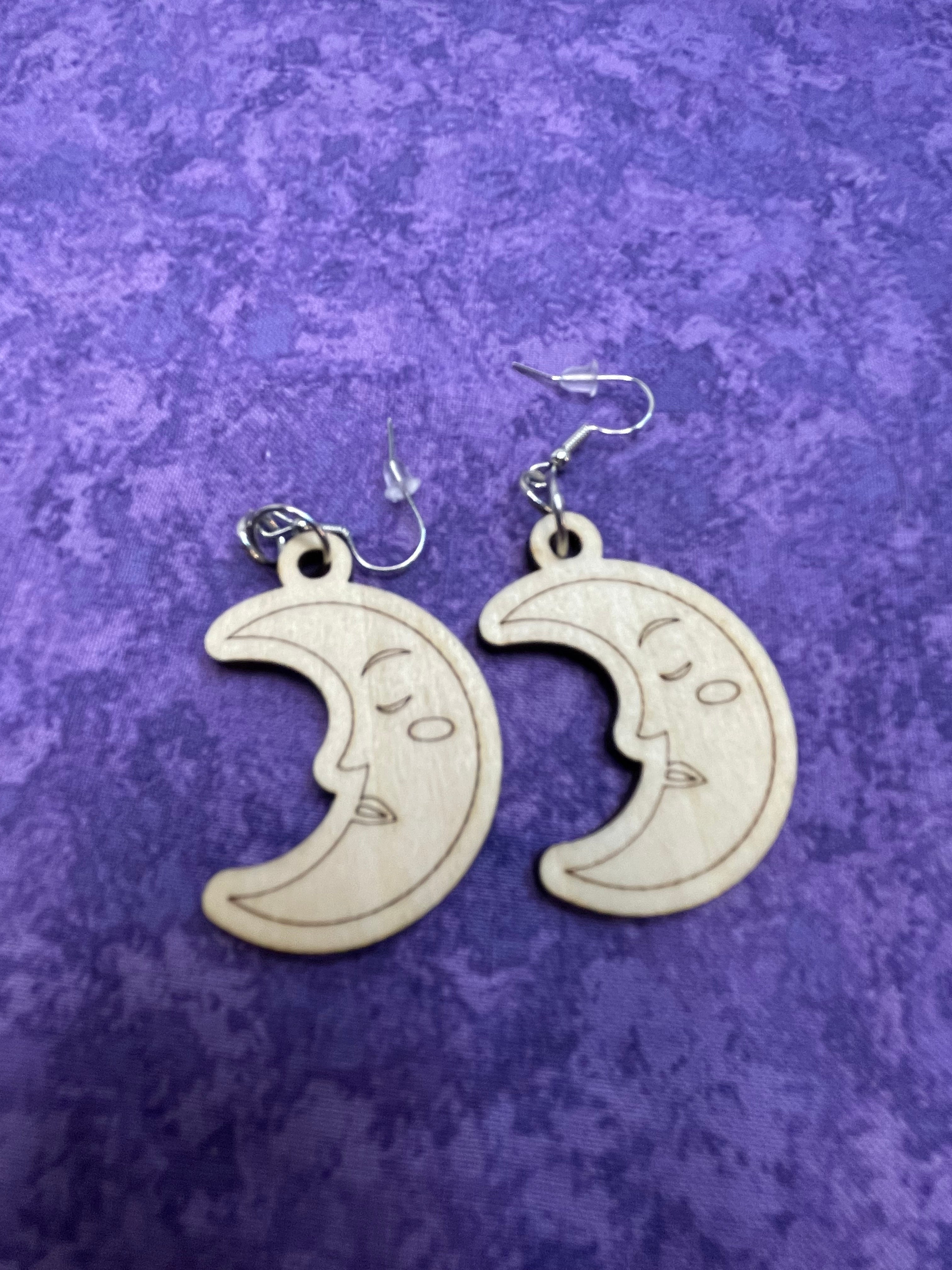 Sleeping Moon Man Earrings