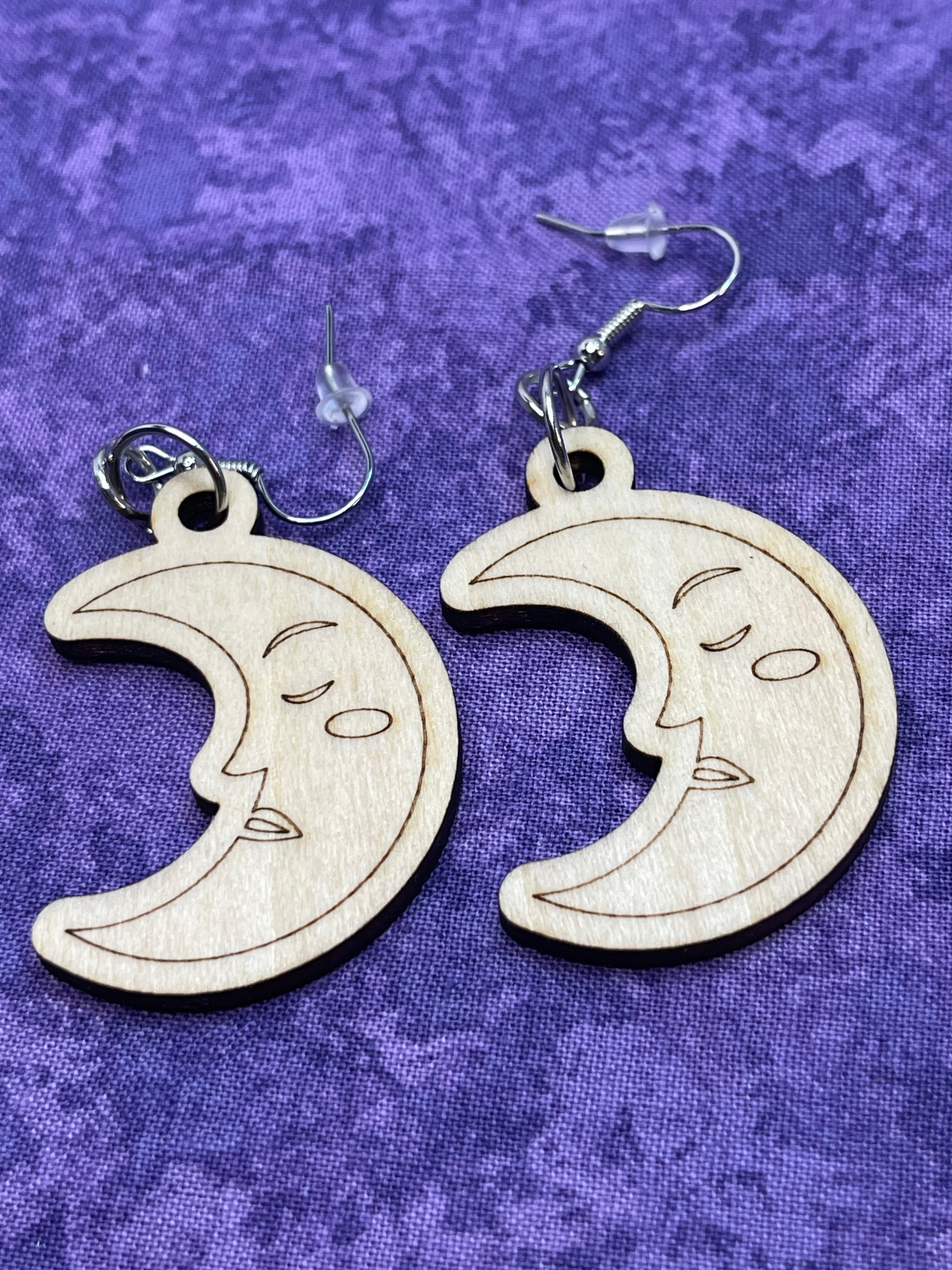 Sleeping Moon Man Earrings