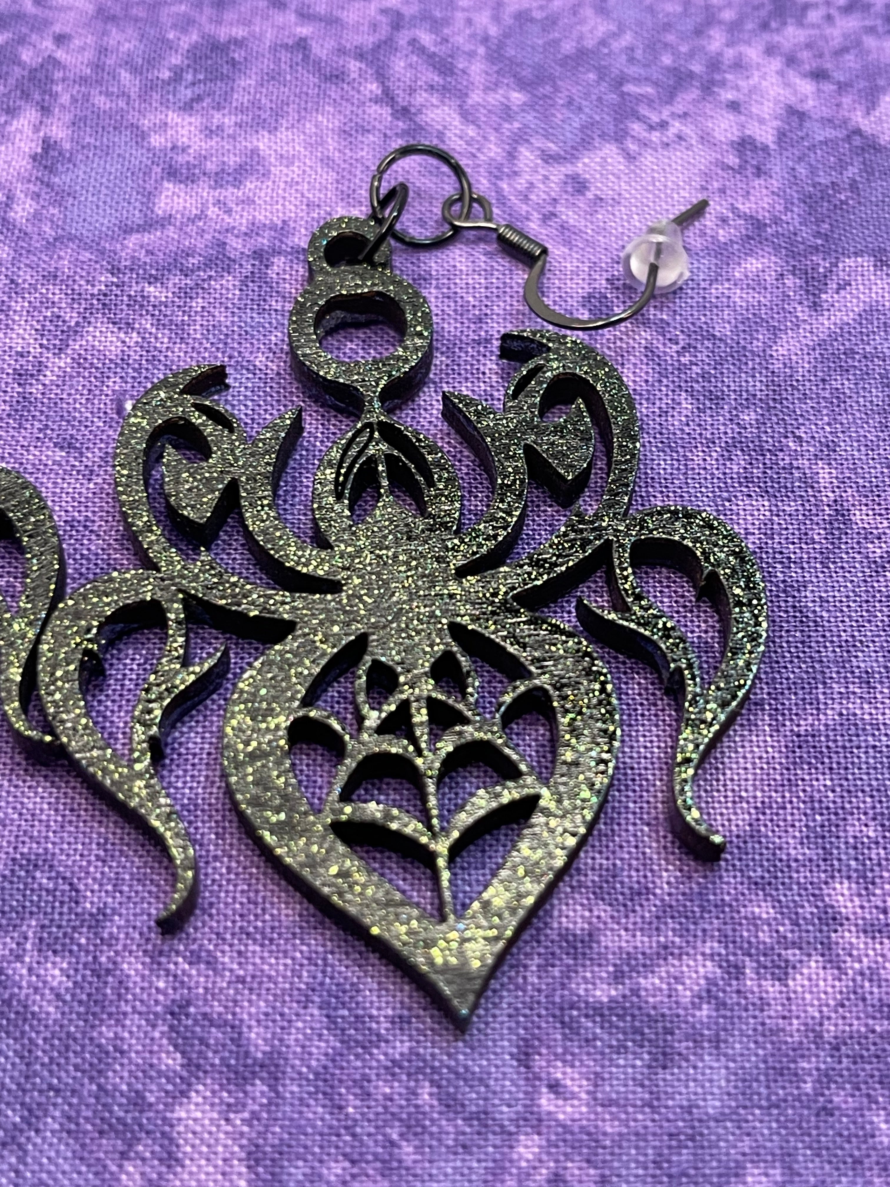 Spider Earrings with Color Shift