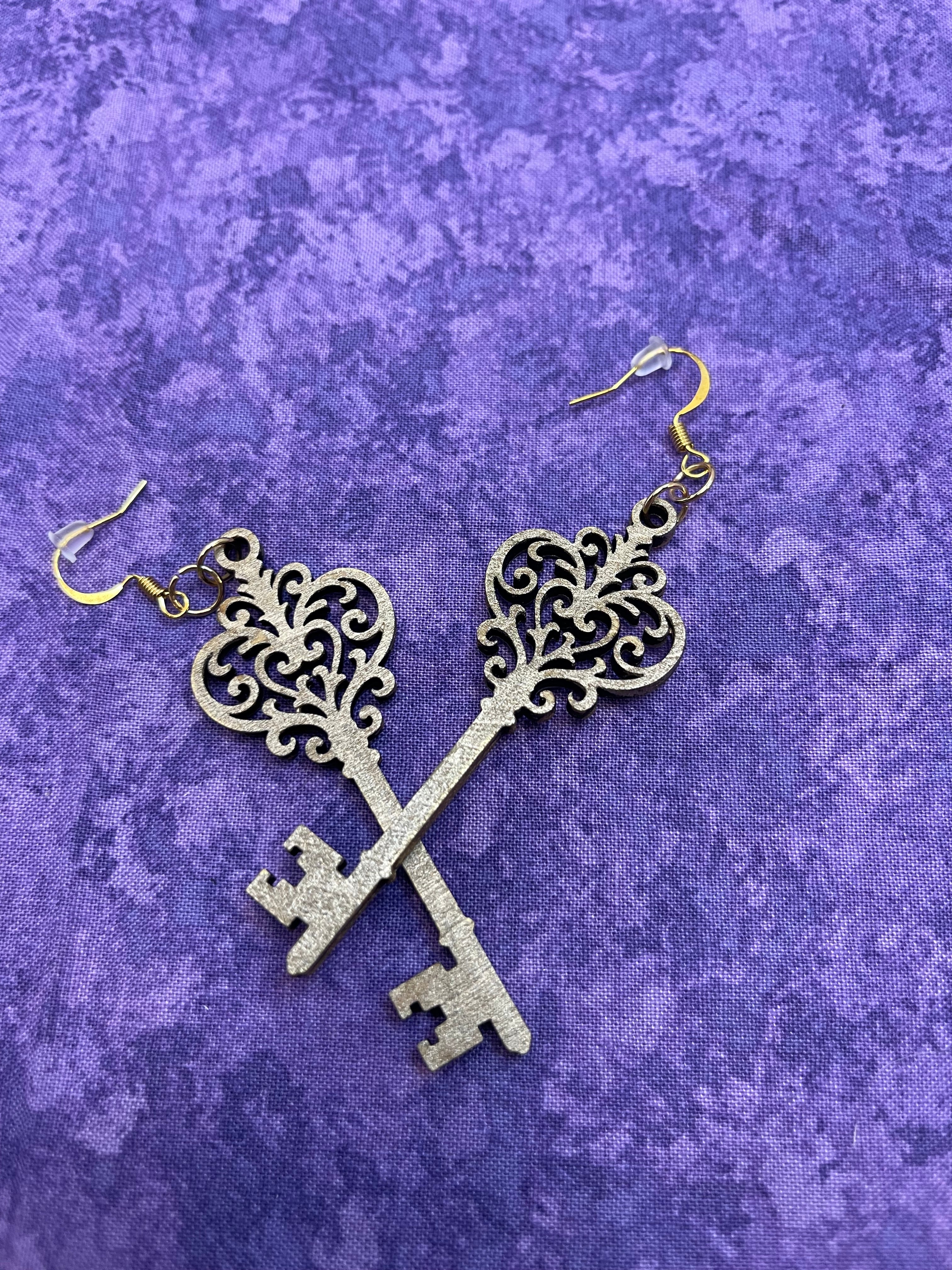 Antique Key Earrings