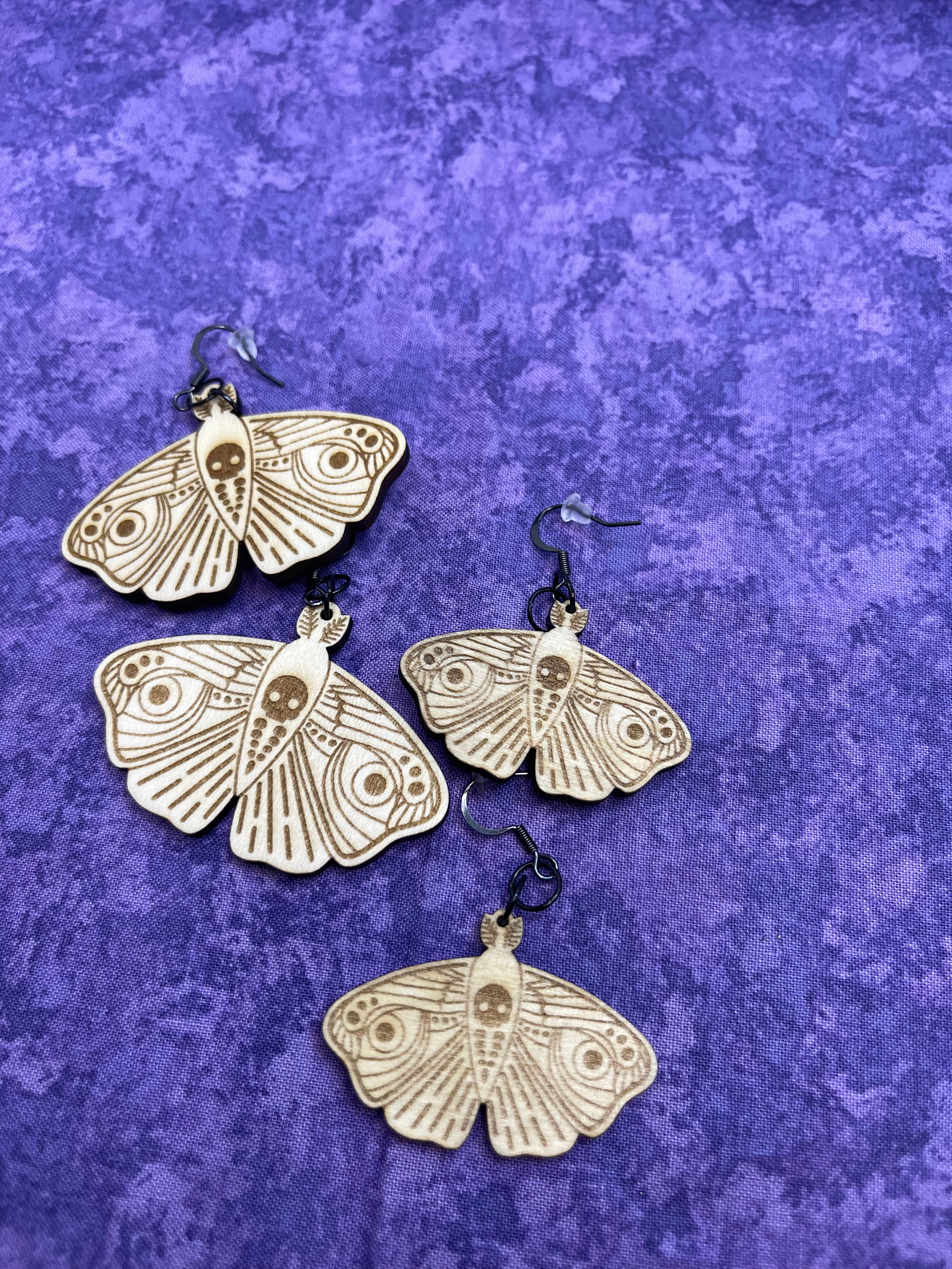 Death Moth Earrings