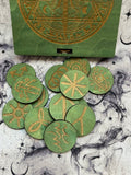 Round Wooden Witch's Runes