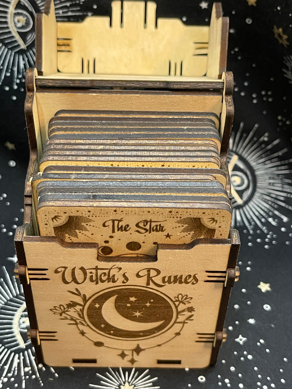 Witch's Runes Card With Storage Box