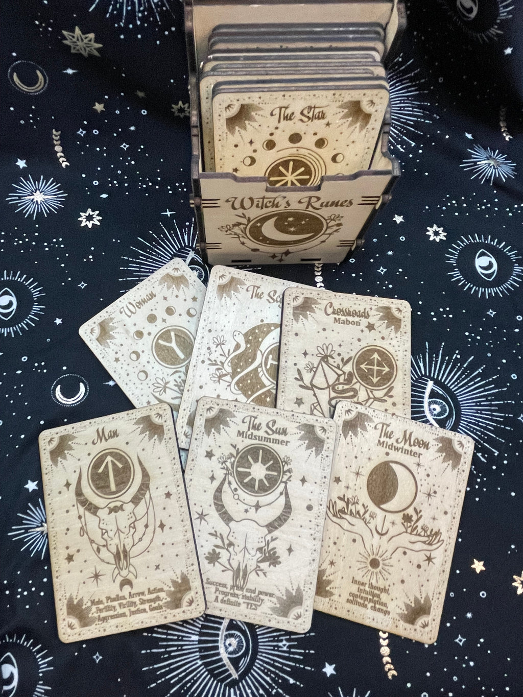 Witch's Runes Card With Storage Box