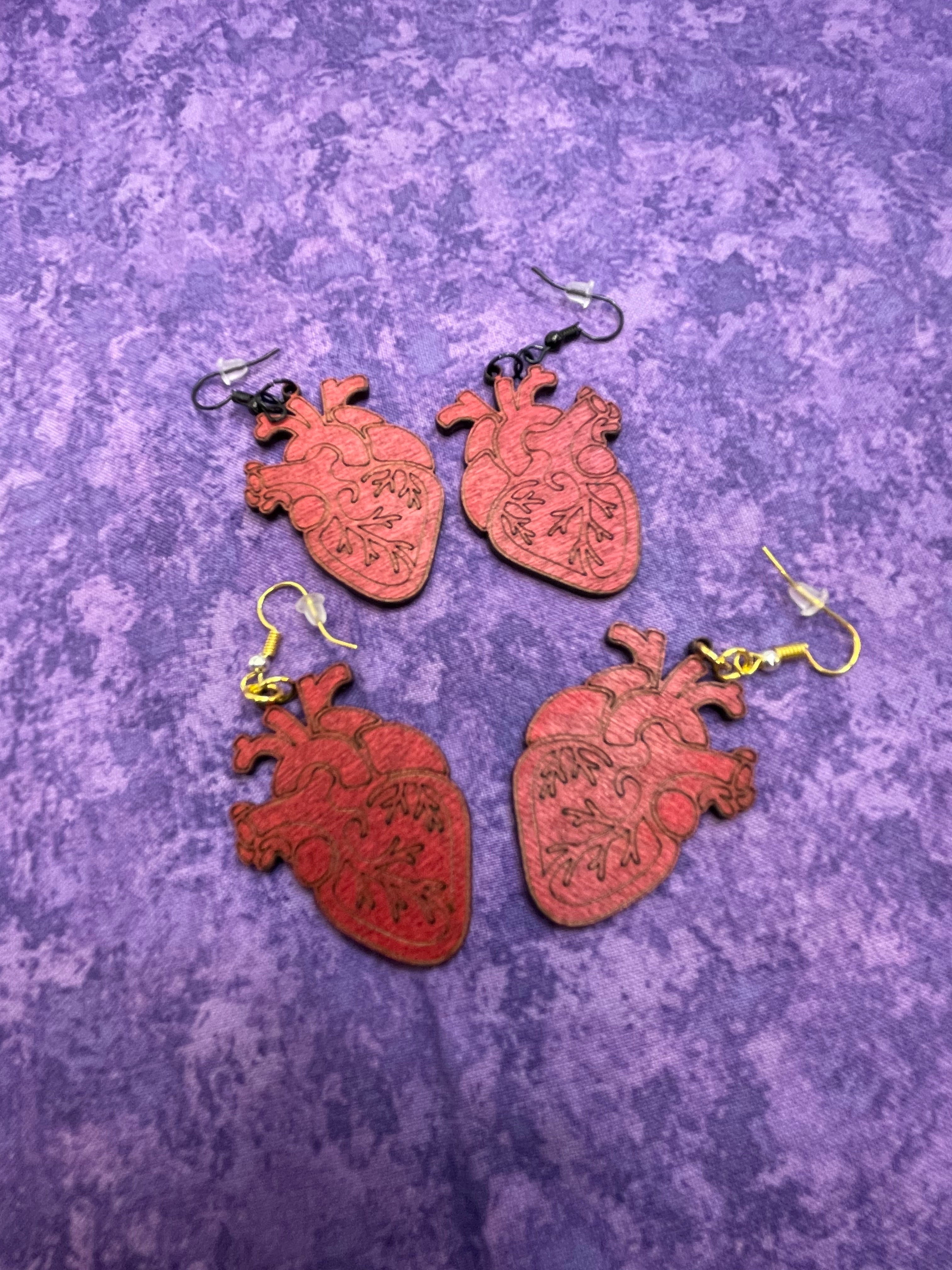 Anatomical Heart Earrings