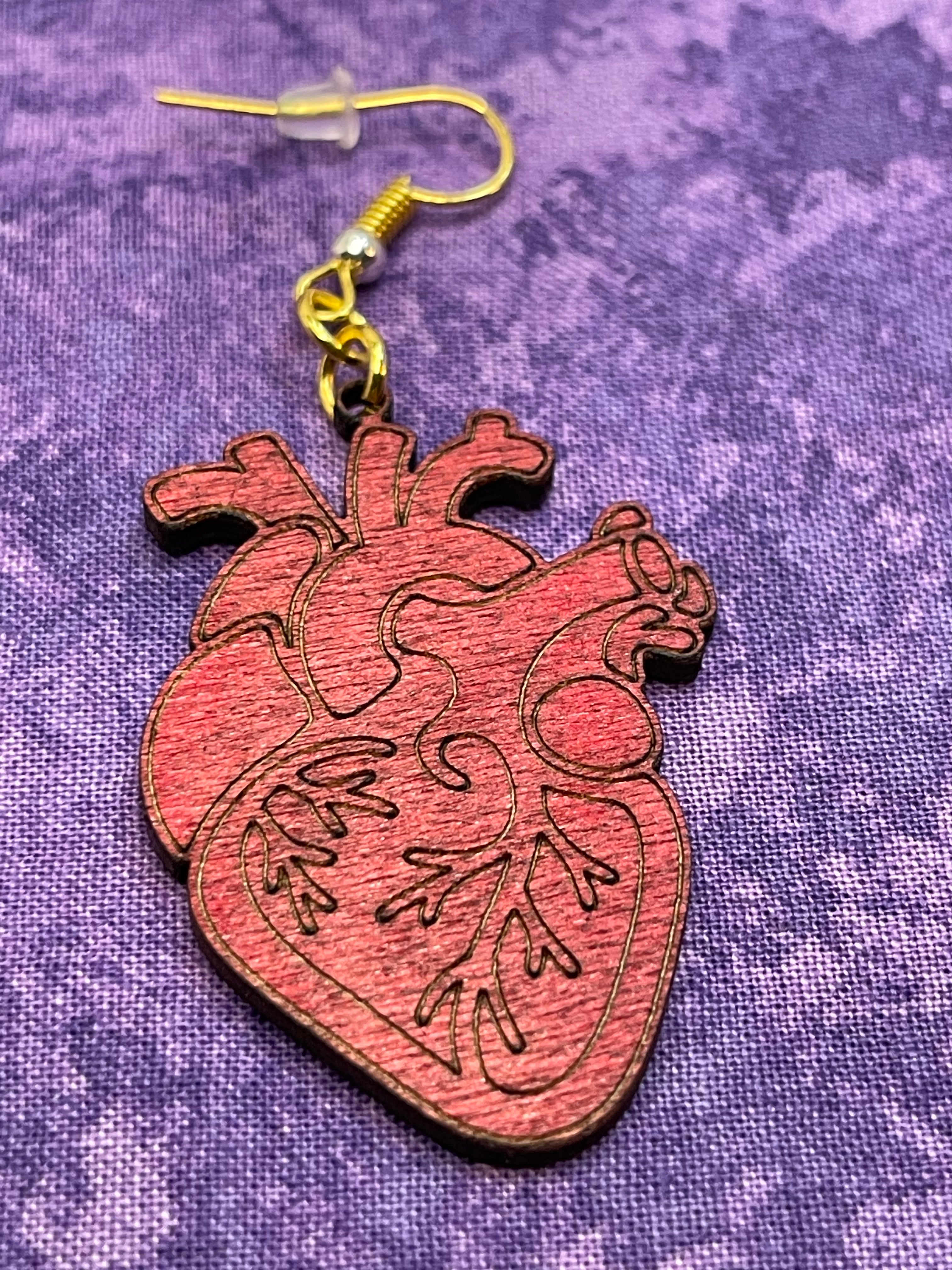 Anatomical Heart Earrings