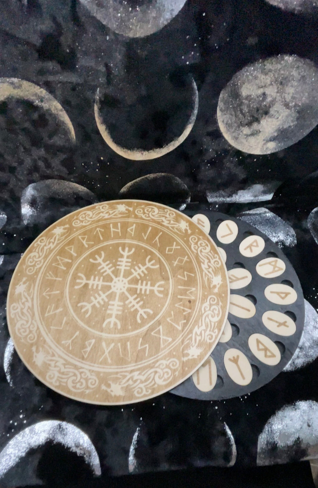 Natural Wooden Runes With Box