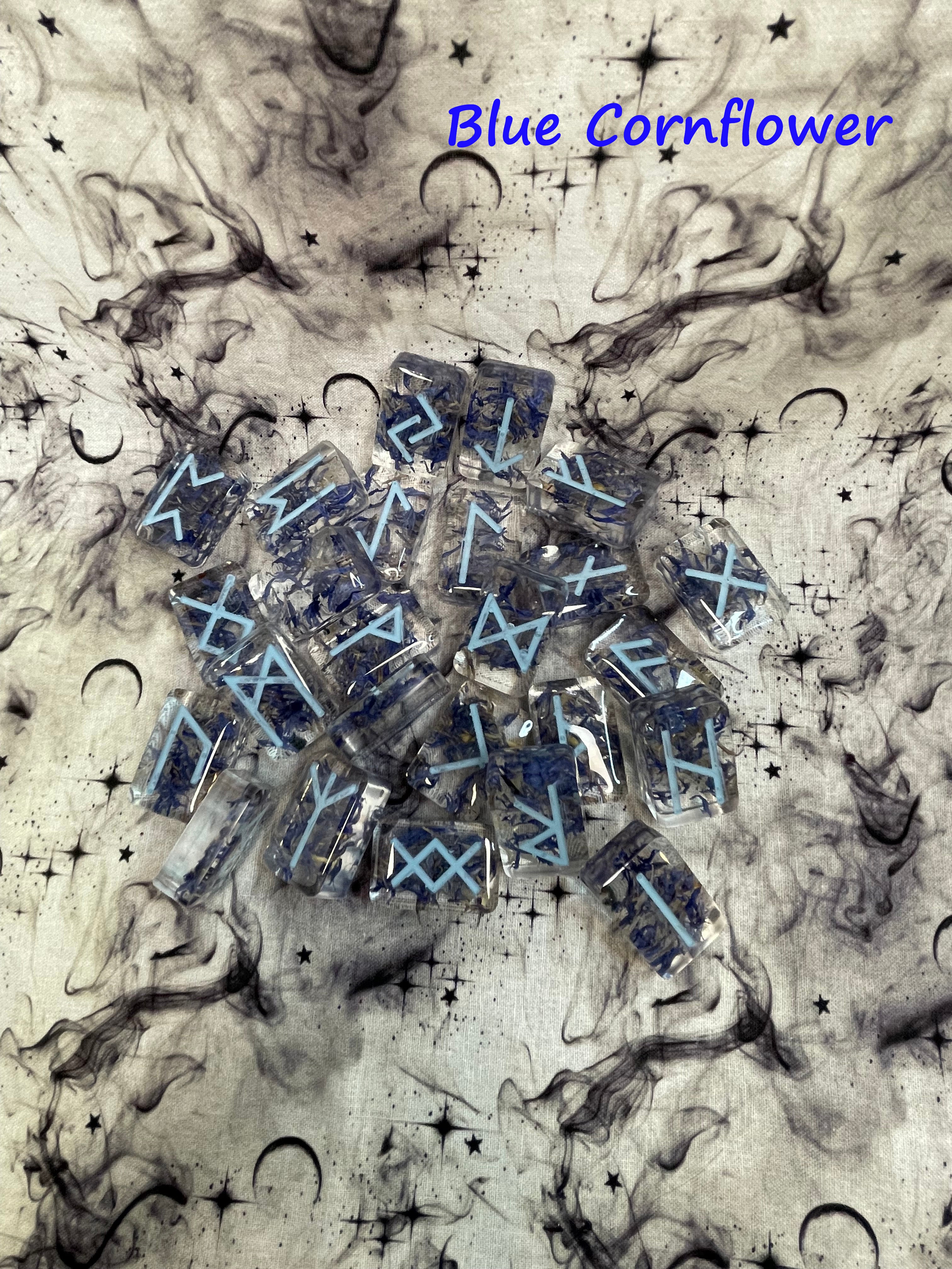 Elder Futhark Runes - Dried Flowers